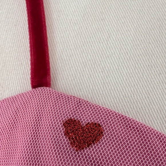 Betsey Johnson Pink Red Heart Valentine’s Day Tulle Bustier Midi Dress Size 2 - Picture 5 of 11